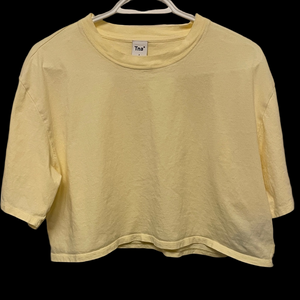 Women’s TNA Yellow Crop Short Sleeve Tee Size 2